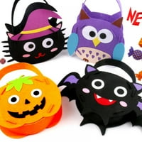 Halloween kézműves készletek, DIY Nem szőtt kosár táskák Halloween Party Trick or Treat Candy táskák ajándék táska