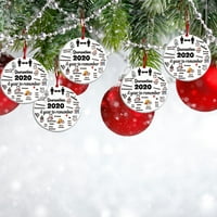 Loopsun Karácsonyi dekoráció emlékezés dísz év karantén dísz karácsonyi dísz téli Karácsonyfa díszek