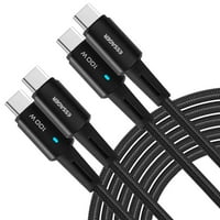 Városi USB C-USB C kábel 6.6 ft 100W, USB 2. C típusú töltőkábel Gyors töltés Sonim XP3plus, iPad Pro, iPad Air 4,