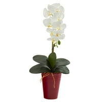 23in. Phalaenopsis orchidea mesterséges elrendezés vázában