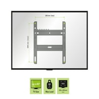 EL200B-lapos falú, alacsony profilú TV-tartó TV-hez vagy monitorhoz
