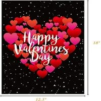 Valentin-napi zászló, Fuwaxung 12 * Valentin szív kerti zászló két tömítéssel kétoldalas nyomtatási réteg zsákvászon