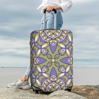 Poliészter Rugalmas Csomagtérfedél, Geometriai Mandala Kaleidoszkóp Fraktál Minta Porálló Utazási Bőrönd Védő