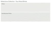 Egyéni reflexiós kollekció, 2 vezeték nélküli fau fa redőnyök, fehér, 39 szélesség 48 hosszúság