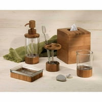 iDesign Formbu szappan és krém adagoló szivattyú konyha vagy fürdőszoba, tiszta természetes bambusz