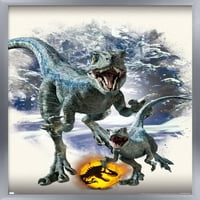 Jurassic World: Dominion-kék és béta fokális fali poszter, 22.375 34 keretes