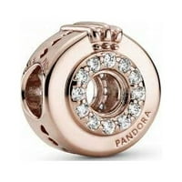 Pandora Rózsa arany köbös Cirkónia nyitott középső korona o varázsa