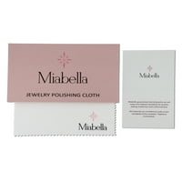 Miabella női 3- Carat T.G.W. Létrehozott fehér zafír 10KT fehérarany 2 darabos párna menyasszonyi készlet