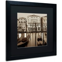 Védjegy Képzőművészet Venezia i vászon művészet, Alan Blaustein, fekete matt, fekete keret