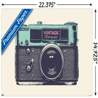 Vintage Kamera Fali Poszter, 14.725 22.375