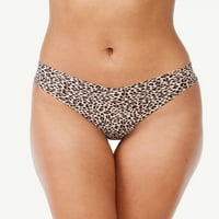 Joyspun Women's No Show Thong Panty Single, Méret XS -tól 3X -ig