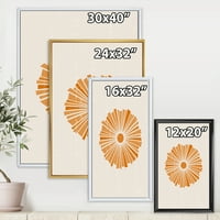 Designart 'Orange Radiant Sun i' Modern keretes vászon fali művészet