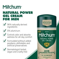 Mitchum Mitchum természetes gél krém férfiaknak, Amber Musk, 3. oz