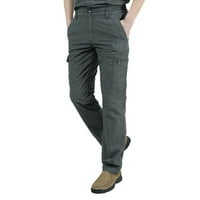 Vivianyo HD nadrág hézag a férfiak számára Férfi rakomány nadrág divat alkalmi Slim Multi Pocket egyenes nadrág kültéri