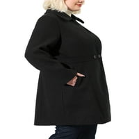 Egyedi olcsó nők plusz egyszemélyes ráncos derék téli borsó hosszú kabát