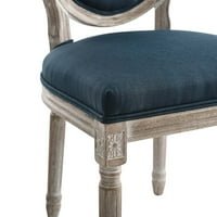 Modway árad Vintage Francia kárpitozott szövet étkező oldalsó szék természetes kék