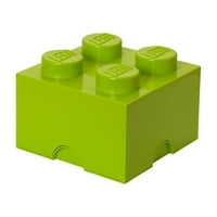 Szoba Koppenhága, LEGO tároló tégla Bo-egymásra rakható tárolási megoldás-tégla 4, Lime zöld