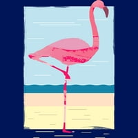Scenic flamingo festett Nyári Művészeti juniorok Királykék grafikus póló-az emberek tervezése