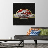 Jurassic Park-Logo fali poszter Nyomócsapokkal, 22.375 34