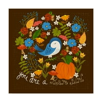 Védjegy Szépművészet 'őszi madár' vászon művészete: Lisa Powell Braun