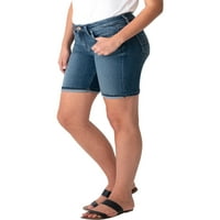 Silver Jeans Co. női Suki Mid Rise Bermuda rövidnadrág, derékméret 24-36