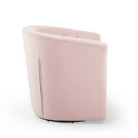 Modway Prospect csomózott Performance Velvet forgatható fotel Rózsaszín