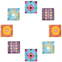 Kvartett 1 négyzet alakú mágnesek, többszínű, csomag