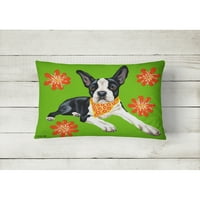 Carolines kincsek AMB1385PW Cosmo Cutie Boston Terrier szövet dekoratív párna 12h x16W, Többszínű