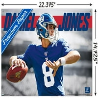 New York Giants-Daniel Jones fali poszter Pushpins, 14.725 22.375