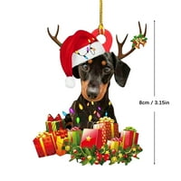 Mishuowoti karácsonyfa díszek díszek anker lóg ajándékok belsőépítészeti medál kutya akril sík medál háztartási Ünnepi