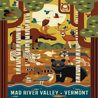 Őrült Folyó Völgy, Vermont, Erdei Állatok, Geometriai