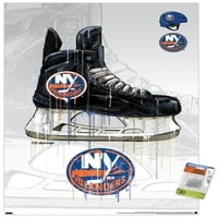 New York Islanders-csepegtető korcsolya fal poszter Pushpins, 22.375 34