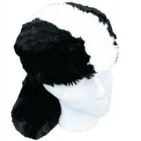 tini felnőtt FAU szőrme skunk állat kalap sapka, nagy, fekete-fehér, bélelt