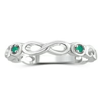 JewelersClub smaragd gyűrűs születési kövek ékszerek - 0. karát smaragd sterling ezüst gyűrű ékszerek - drágakő gyűrűk