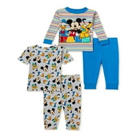 Kisgyermek karakter pizsama szett, 4 darab, méretek 12m-5T
