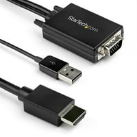 Startech.com 6ft Vga-Hdmi átalakító kábel Audio Támogatással & analóg-Video Adapter kábel A VGA-Hdmi kijelző csatlakoztatásához,