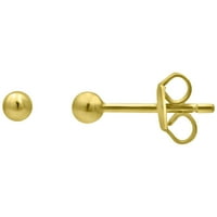 Drake 18K sárga aranyozott sterling ezüst, egy golyó fülbevalók a nők számára