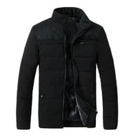 Tawop téli kabátok Férfi téli Cipzár divat Pamut meleg zsebek kabát felső felsőruházat kabát fekete 16