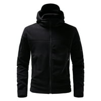 Férfi könnyű kabát divat üzleti szilárd Multi Pocket Hood szabadidős nagy cipzáras kabát