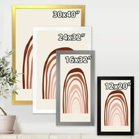 Designart 'Terracotta minimalista Boho Art Rainbow i' Modern keretes művészeti nyomtatás