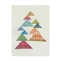 Védjegy képzőművészet 'Modern háromszögek Stack I' vászon művészet Courtney Prahl