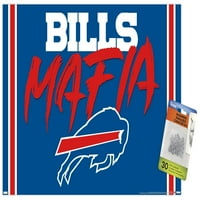 Buffalo Bills-Bills maffia fali poszter Push csapokkal, 14.725 22.375
