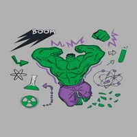 Marvel Hulk Scribble Boys Graphic Crew nyak póló, méretek