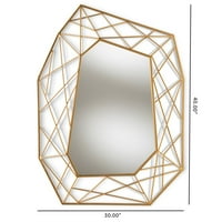 Baxton Studio Oriana Modern és kortárs Antik arany kész Geometriai akcentussal Fali tükör