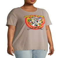 Looney Tunes Women's Plus Size Side Slit póló