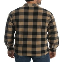Wrangler férfiak és nagy és magas wicking gyapjú ing dzseki, akár 5xl méretű