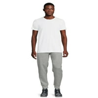 Tolvajpár férfi szuper puha, vékony, fehér Crewneck pólók, 2-csomag, S-3XL méretek