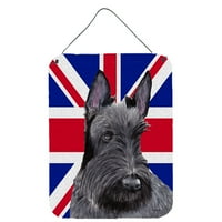 Carolines kincsek SC9843DS skót Terrier Angol Union Jack brit zászló fal vagy ajtó lógó nyomatok