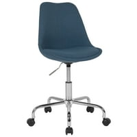 Flash bútorok Aurora sorozat Mid-Back Kék Szövet feladat irodai szék pneumatikus Lift és króm alap
