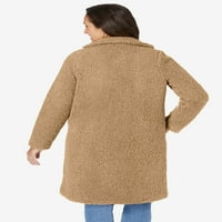 Jessica London női Molett méretű Teddy kabát